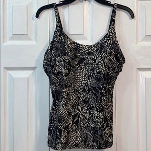 Calvin Klein Snake Skin Pattern Strap Tank Top